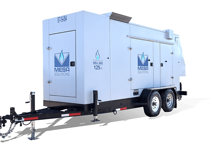 Mesa power solutions 125kw natural gas transparent generator image.