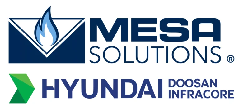 Mesa Power Solutions Partnership with Hyundai Doosan company logos.