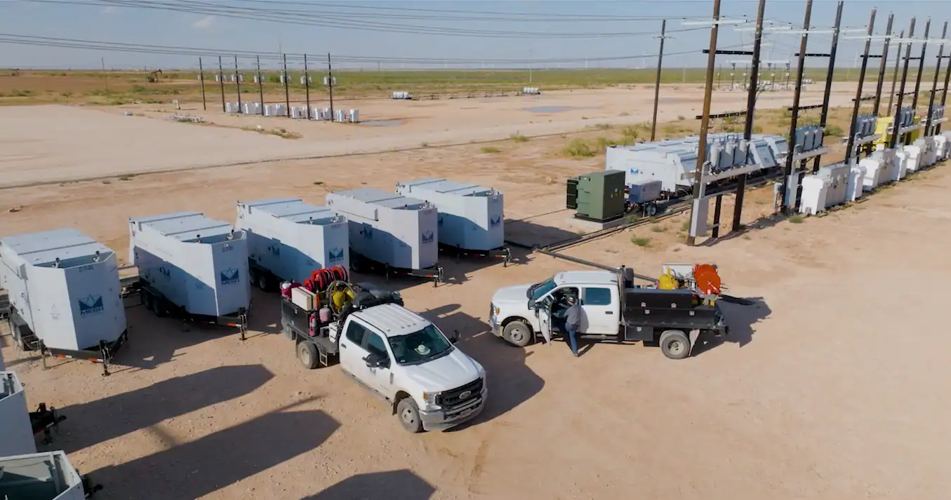 Resilient natural gas powered generators from Mesa Power Solutions set up as a microgrid in Texas.