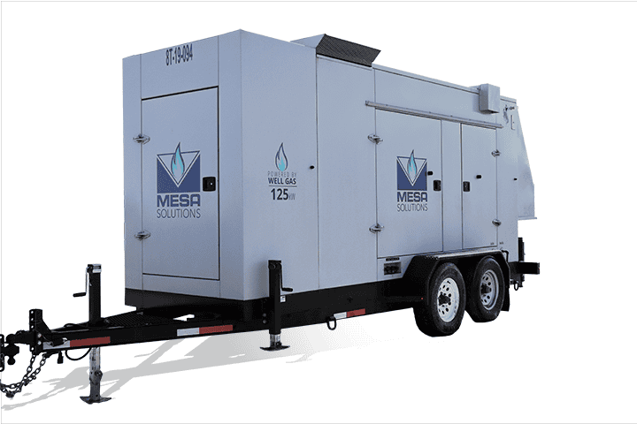 An image of a 125kW generator with a white background.