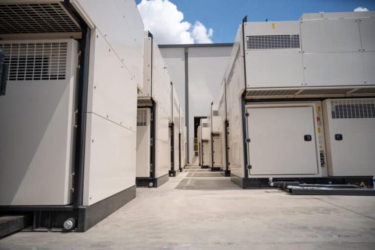 PowerCore units lined up, ready for use by mission-critical facilities.