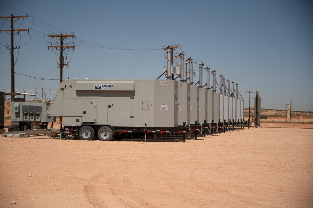 Microgrid generators on the 49 site. Lined up perfectly.