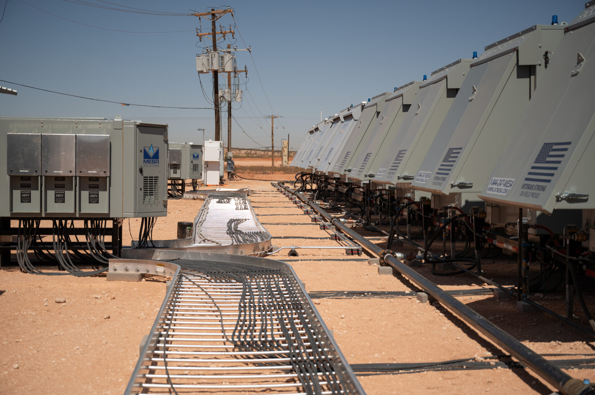 Microgrid generator setup taken down the line. Very organized location.