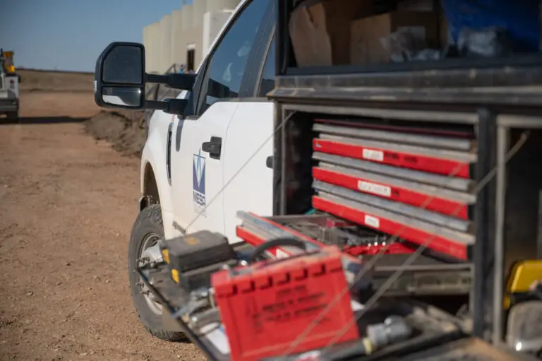 Service truck with tools
