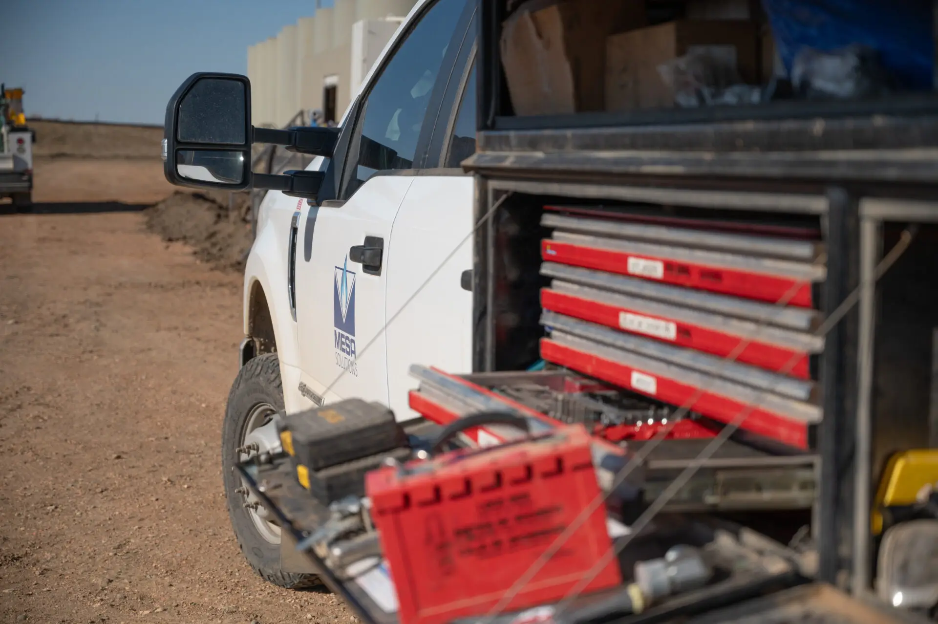 Service truck with tools